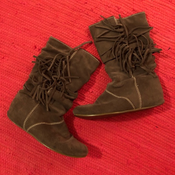 Leather Moccasin Boots - Picture 1 of 5